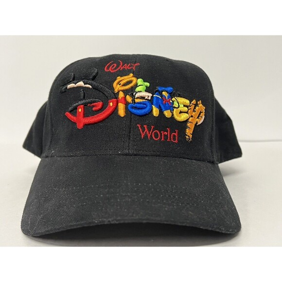 Walt Disney World Black SnapBack Hat Cap Embroidered Mickey Characters 3d - Picture 1 of 9